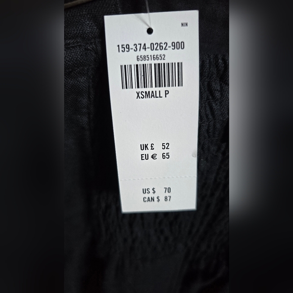 Abercrombie & Fitch Linen-Blend Wide Strap Mini Dress - Black - XSmall - Picture 7 of 7